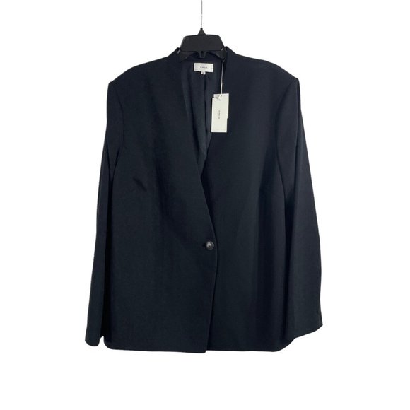 Vince Women's Blazer Size 22 Black Wool Blend Jacket Blazer $545 NEW NWT Classic